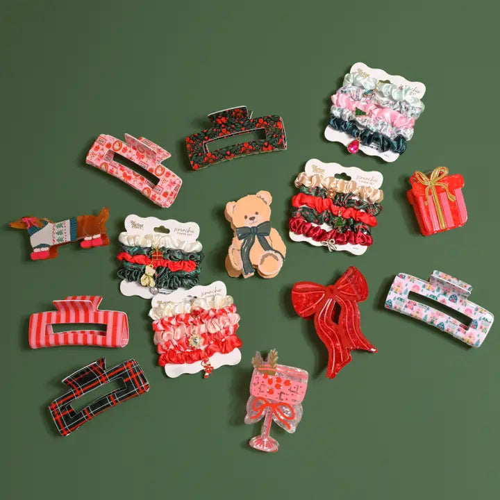 Shape Up Claw Clip-Red Bow