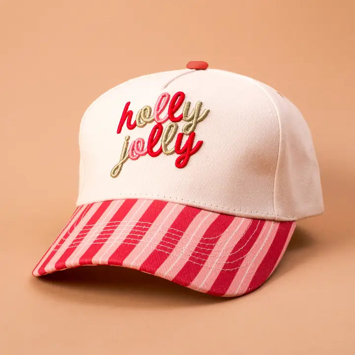 Classic Canvas Hat-Holly Jolly