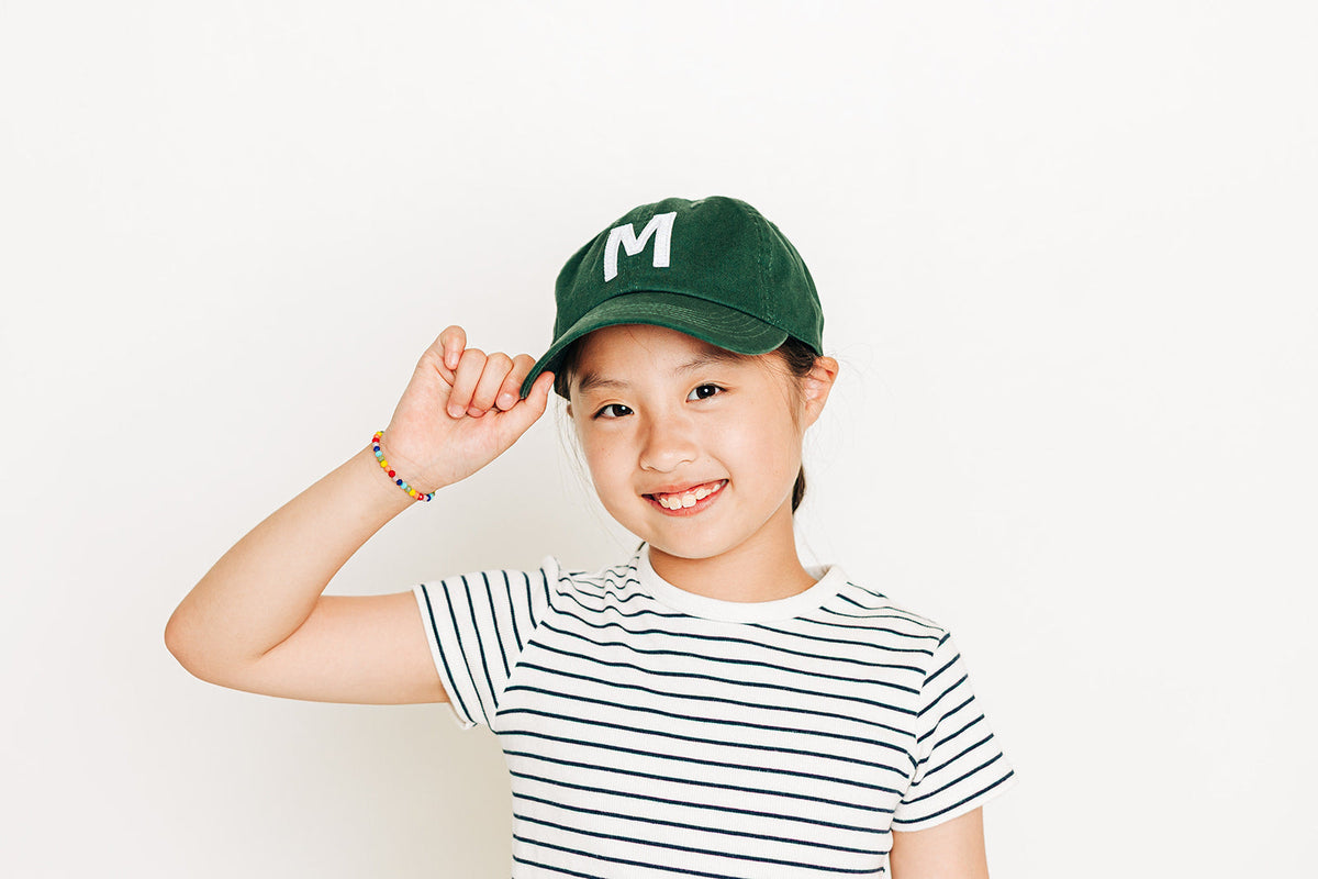 Hunter Green Letter Baseball Hat