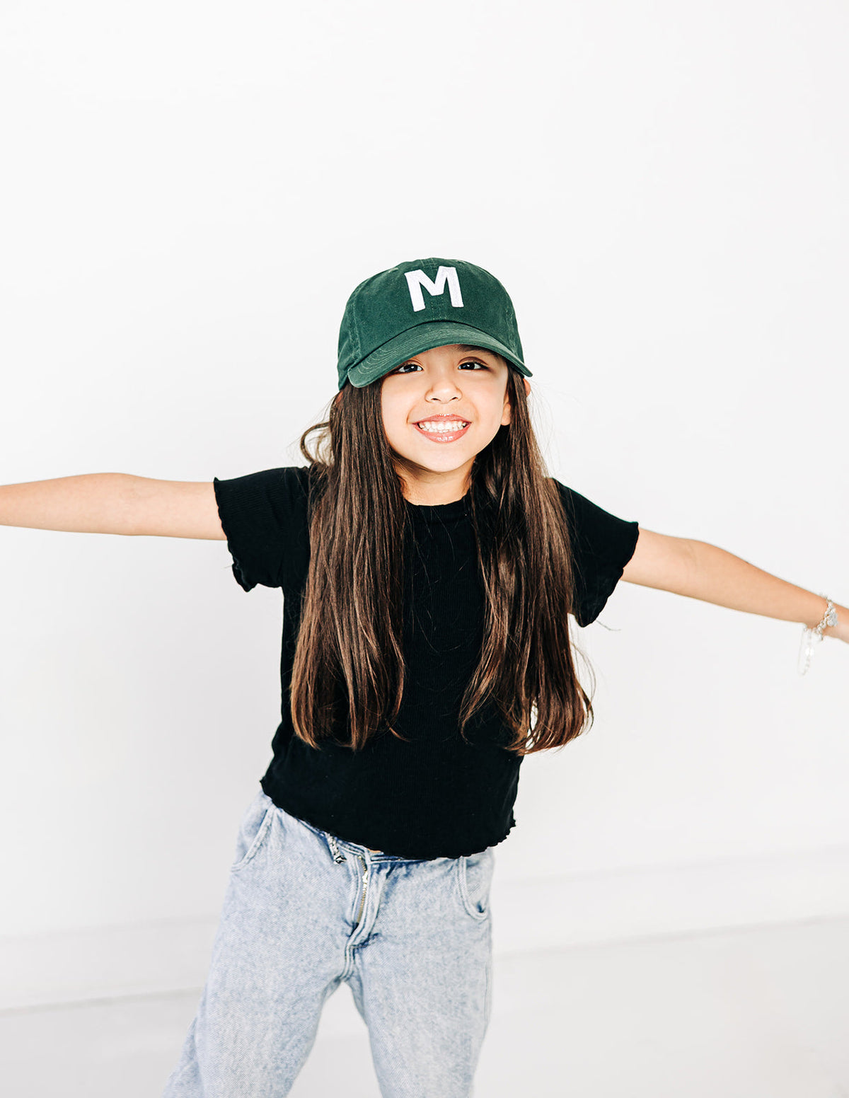 Hunter Green Letter Baseball Hat