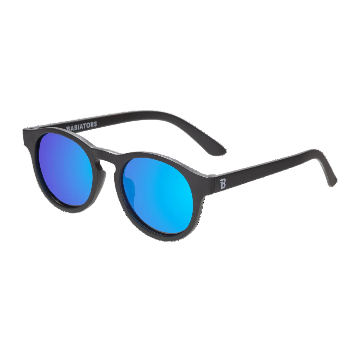 Jet Black Keyhole | Polarized Cobalt Blue Mirrored Lenses