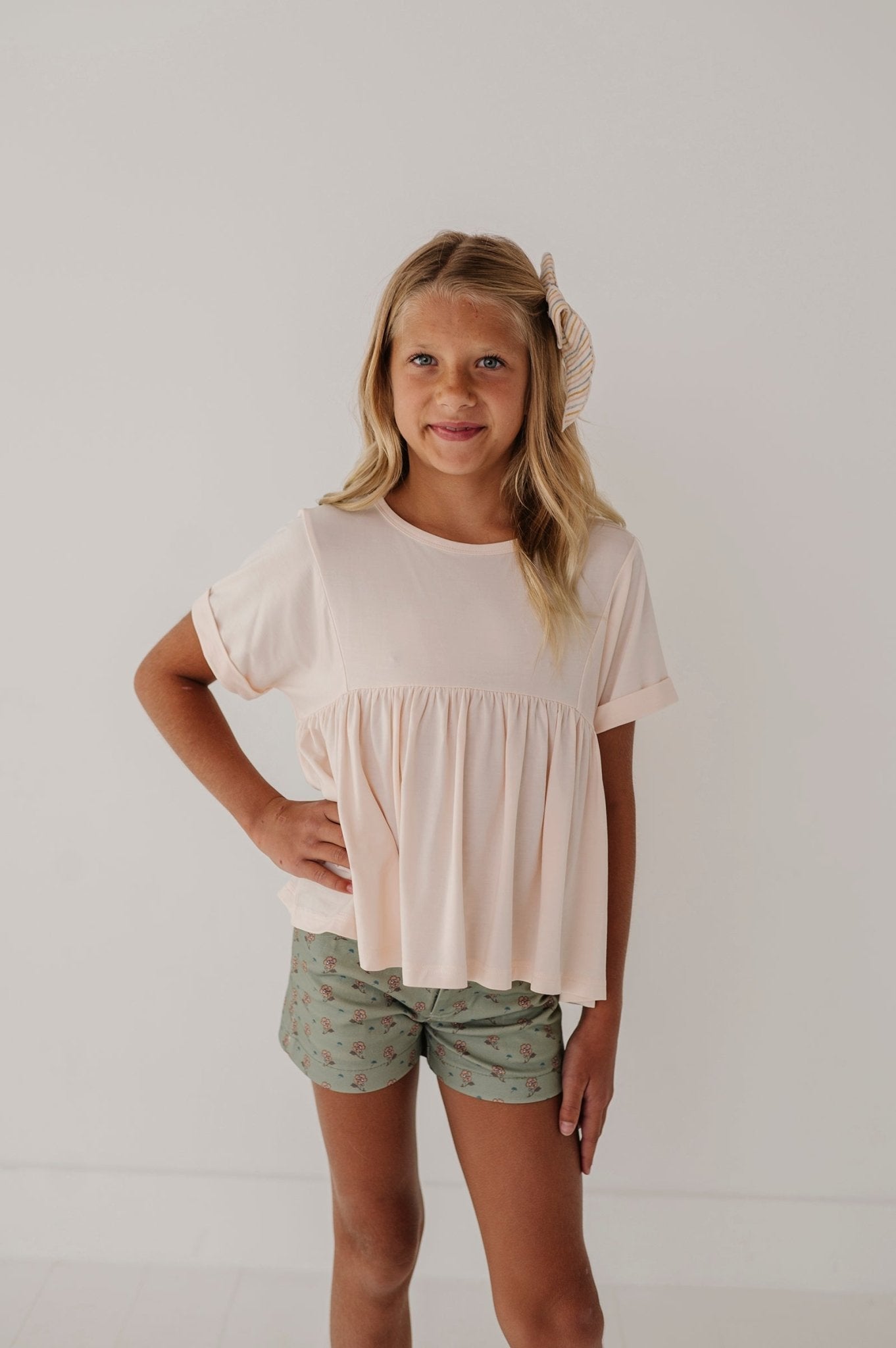 Girl's Printed Twill Shorts