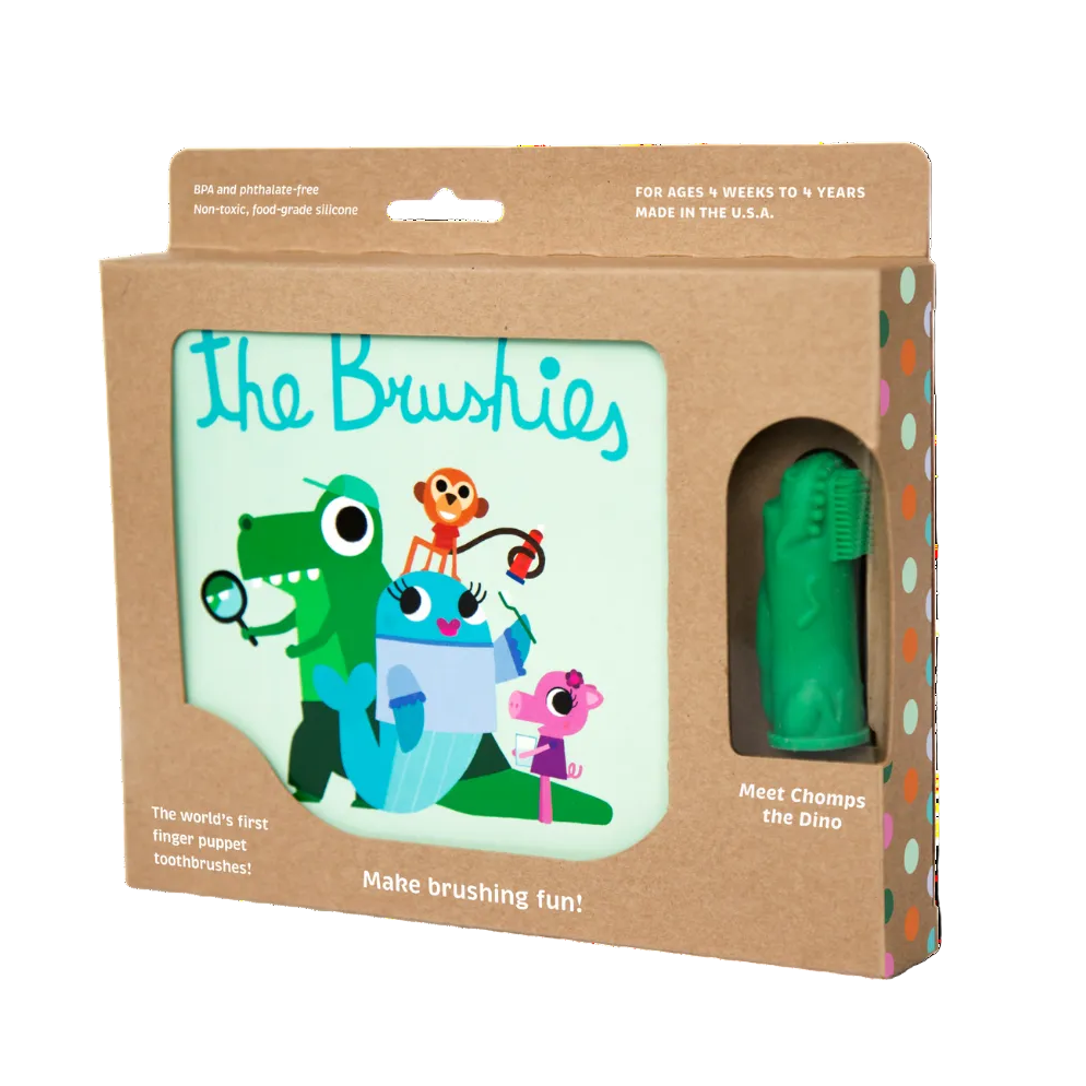 Chomps the Dino Brushie and Book