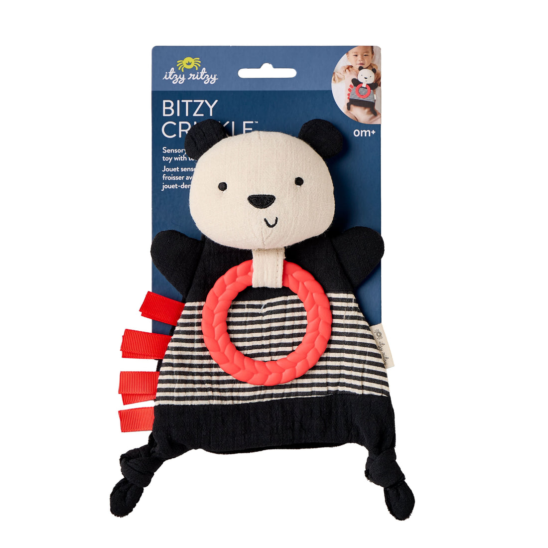 Bitzy Crinkle™ Sensory Toy with Teether - Panda