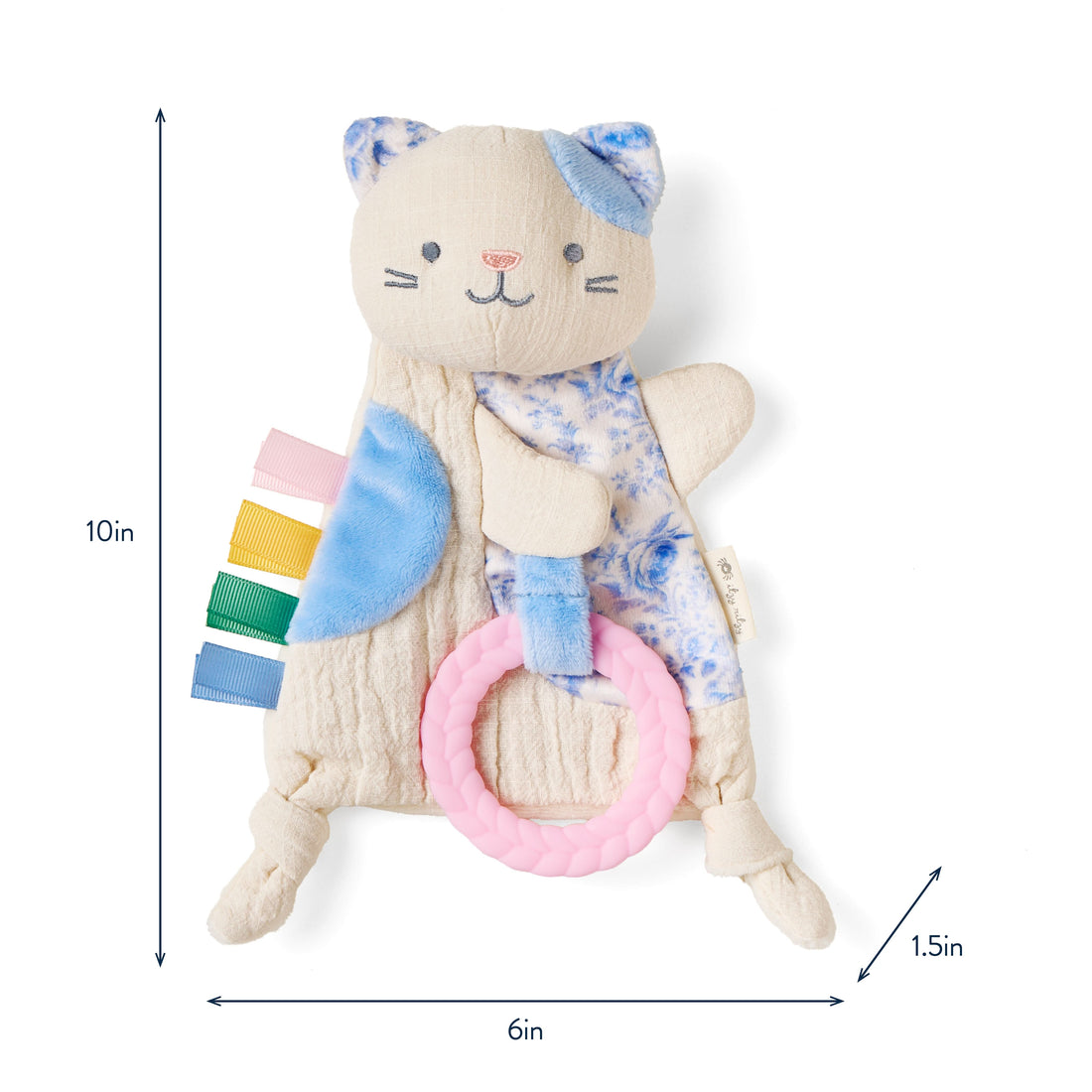 Bitzy Crinkle™ Sensory Toy with Teether - Kitty