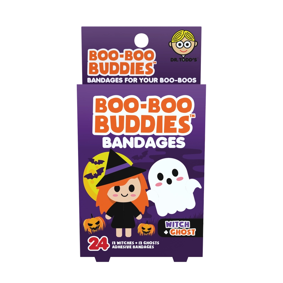 Kids Bandages – Witch + Ghost (24 Count, Latex-Free)