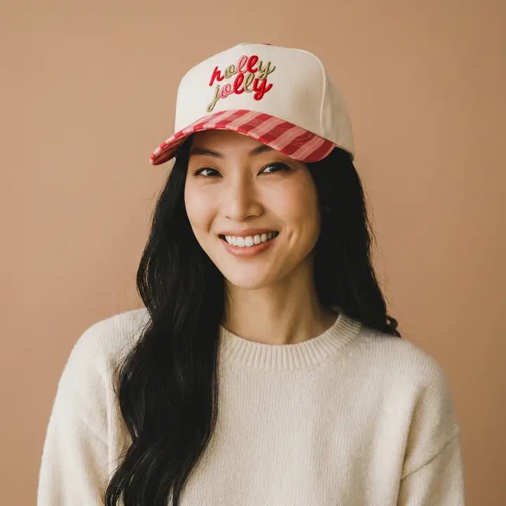 Classic Canvas Hat-Holly Jolly