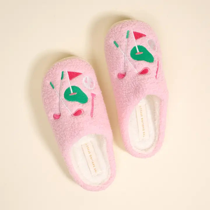 Fuzzy Slippers–the Golf Edit