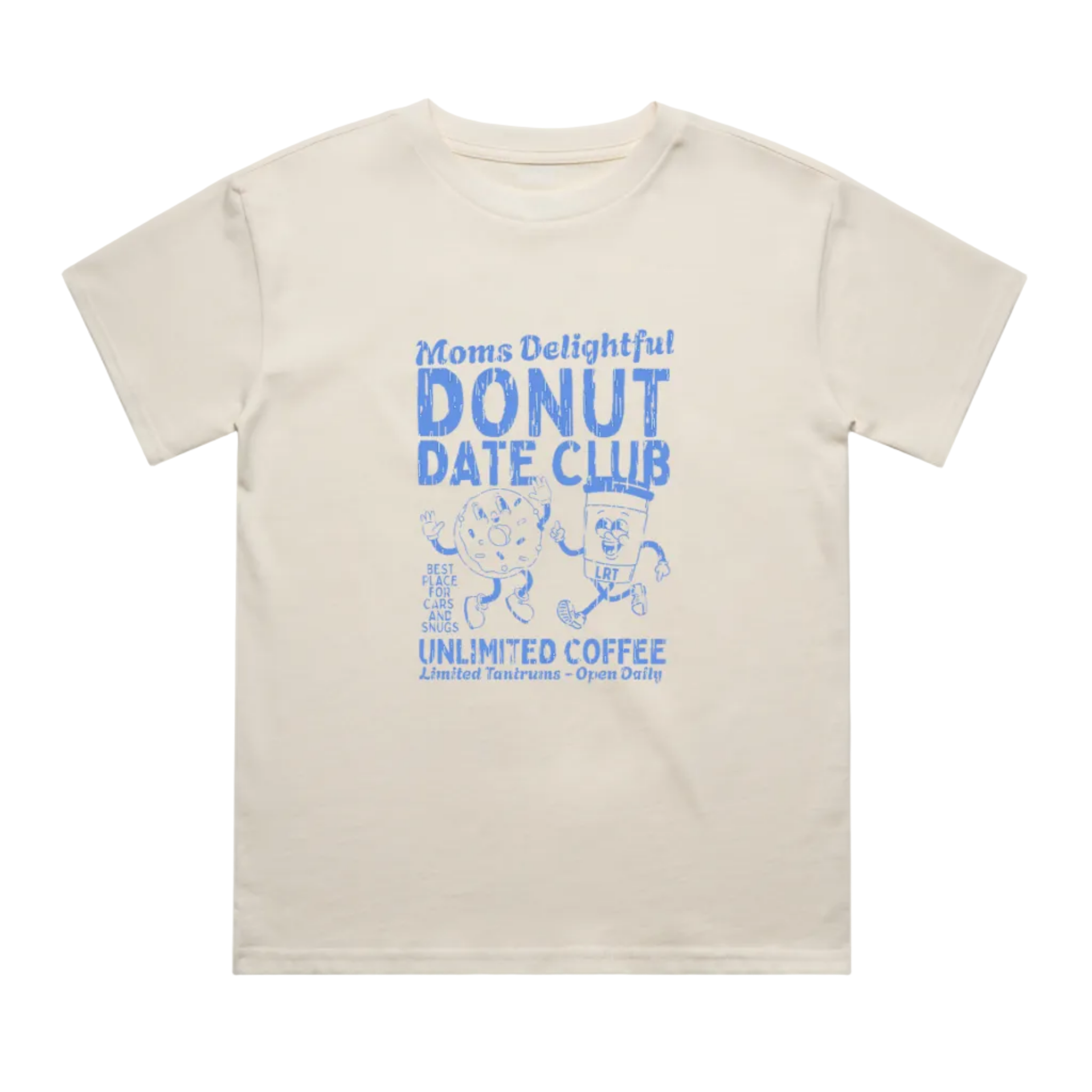 MOMS DONUT DATE CLUB TEE - CREAM (FRONT ONLY)
