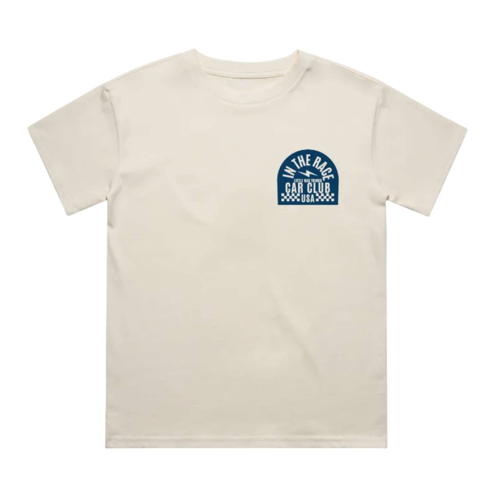 CAR CLUB USA TEE - CREAM (FRONT ONLY)