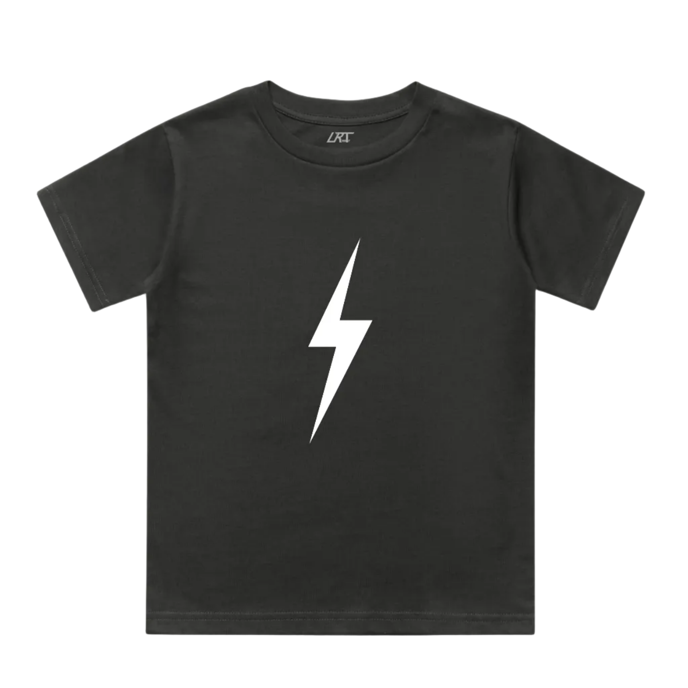 WHITE BOLT TEE - BLACK