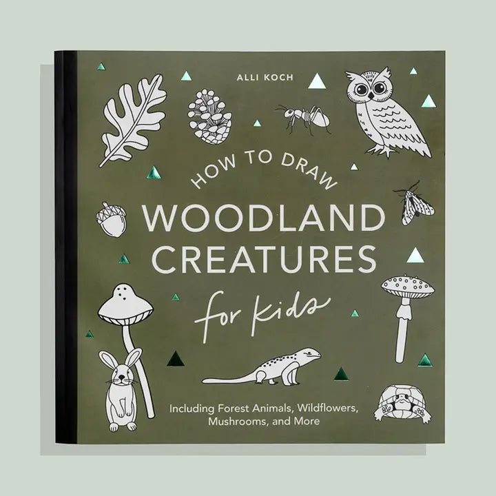 Mushrooms & Woodland Creatures: Kids How To Draw Book
