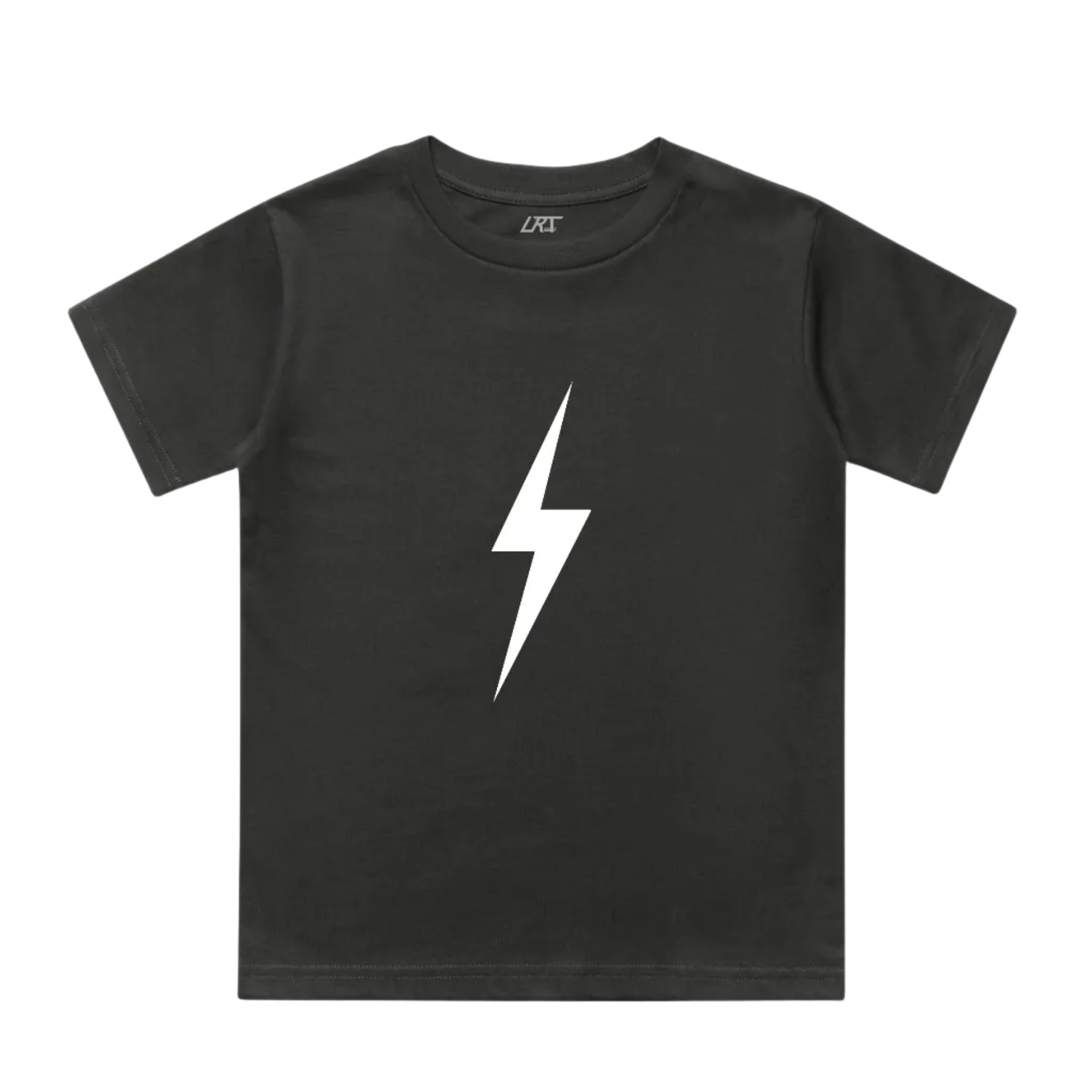 WHITE BOLT TEE - COAL