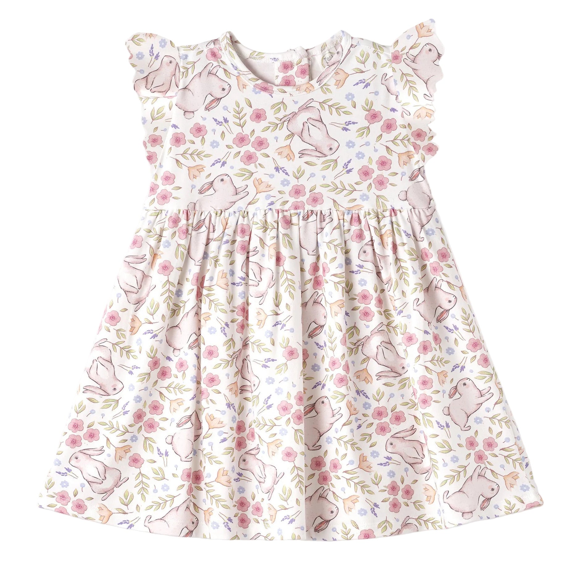 Bunny Blooms Bamboo Easter Dress for Baby & Toddler Girls