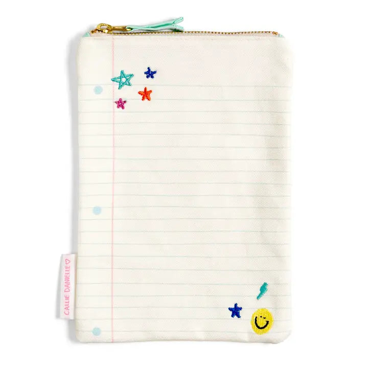 Ledger Paper Canvas Pouch