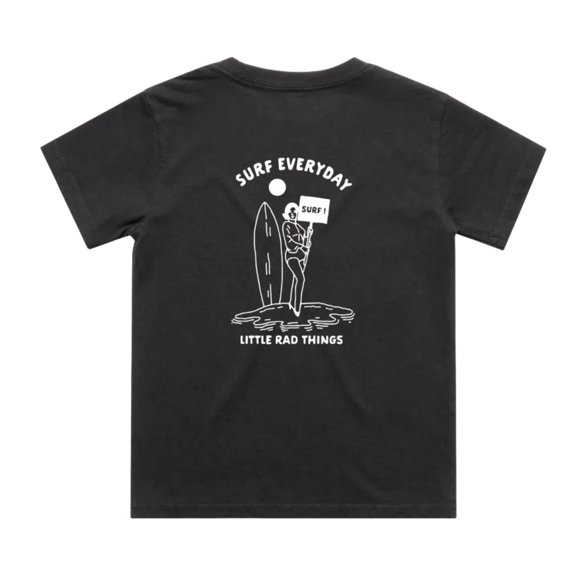 SURFS UP GIRL TEE - BLACK