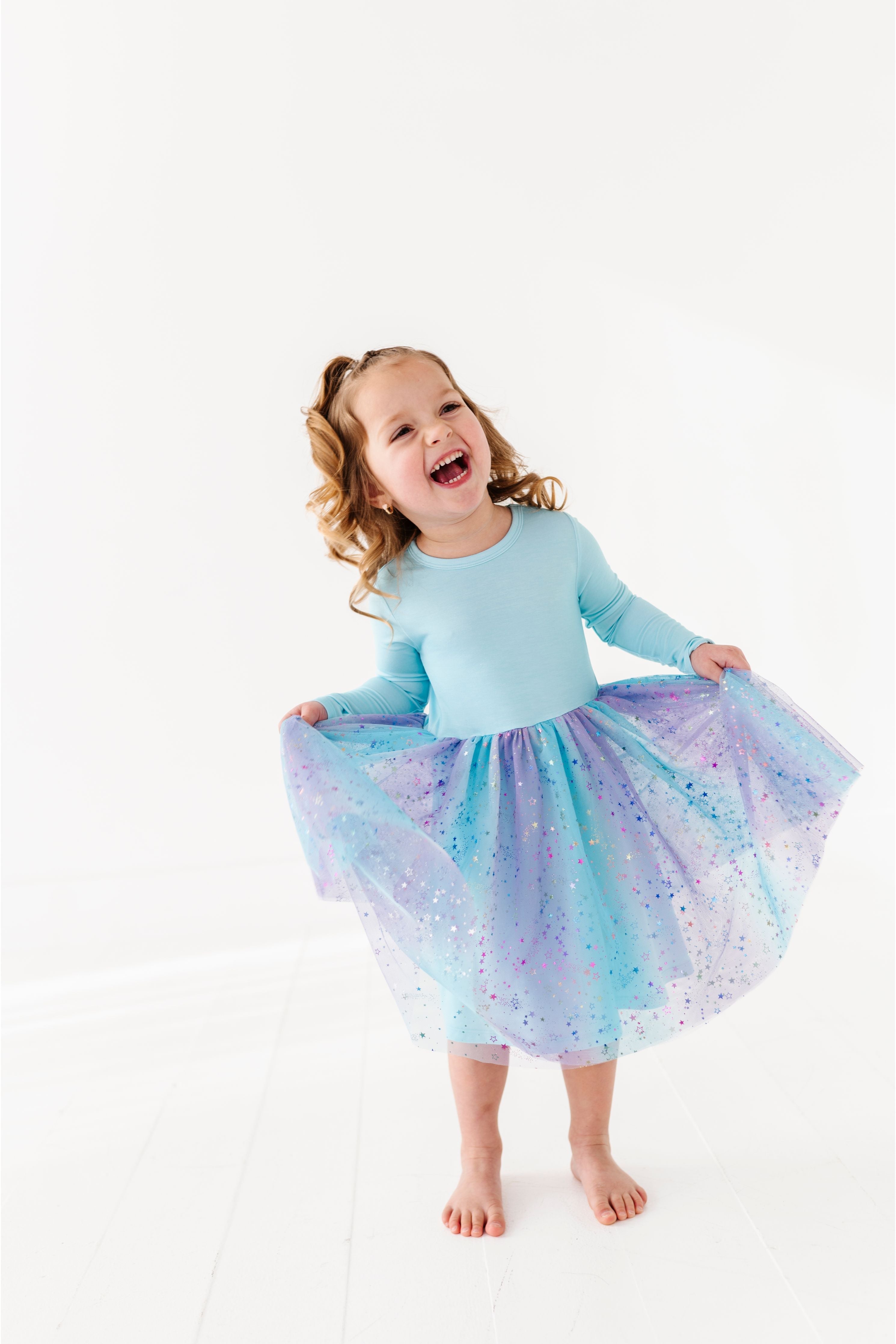 **PREORDER Bamboo Tulle Dress -Elsie Ombre