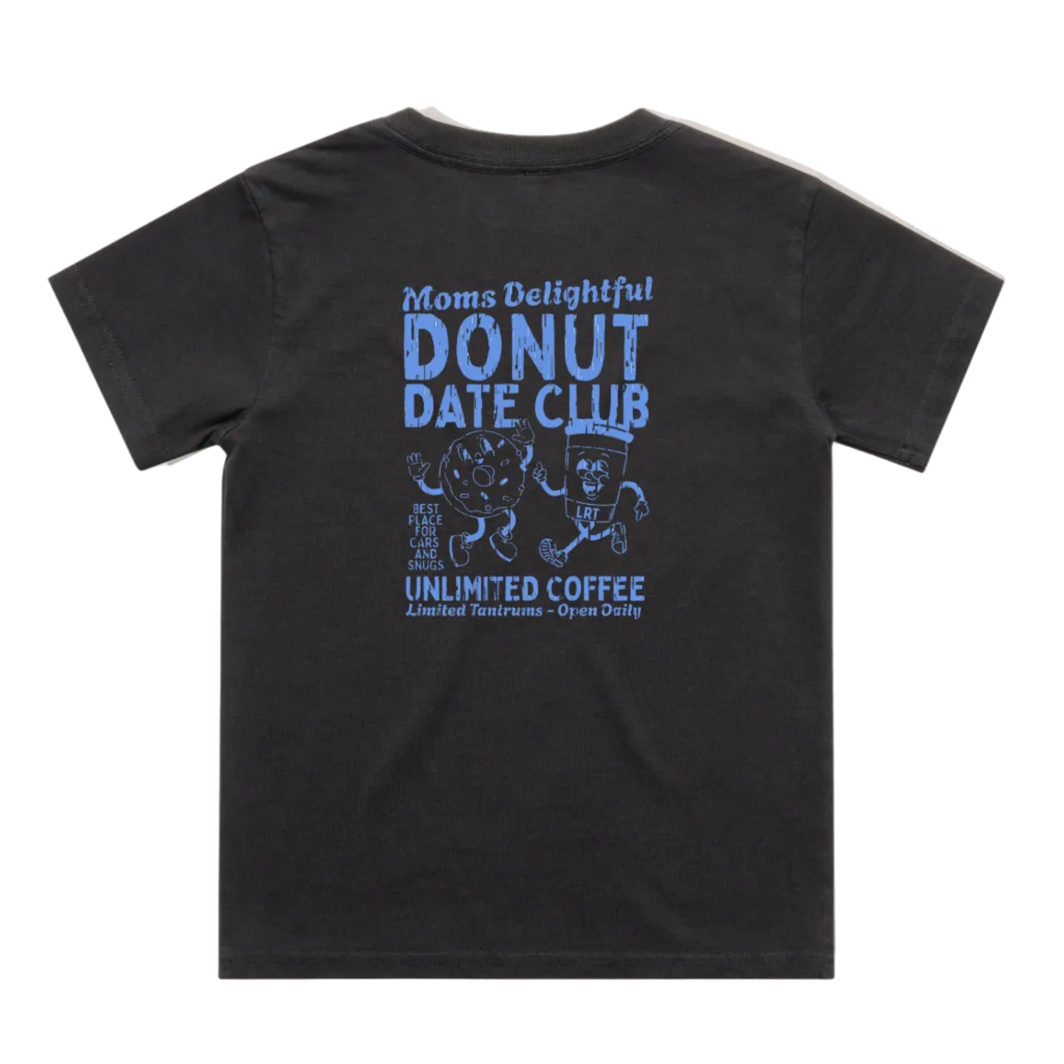 MOMS DONUT DATE CLUB TEE - FADED BLACK