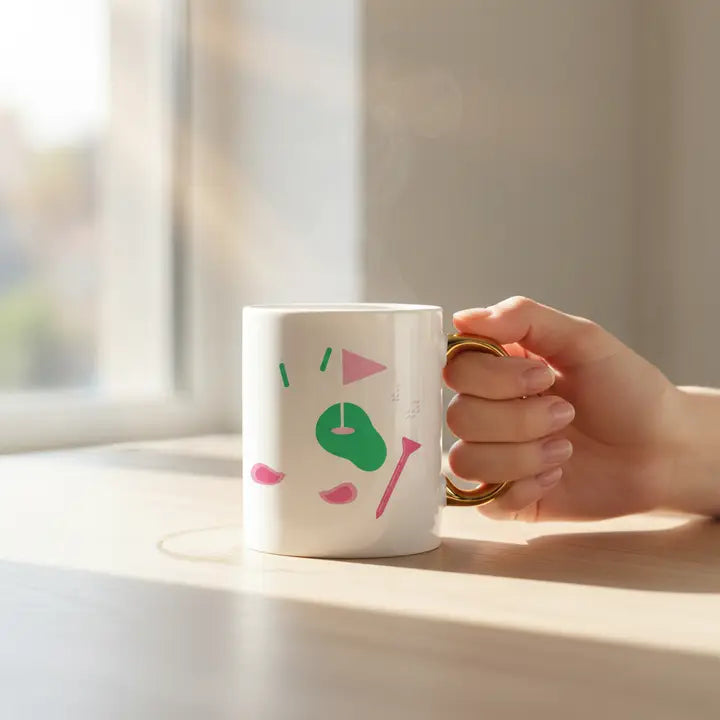 11 oz Cozy Cute Ceramic Mug–the Golf Edit