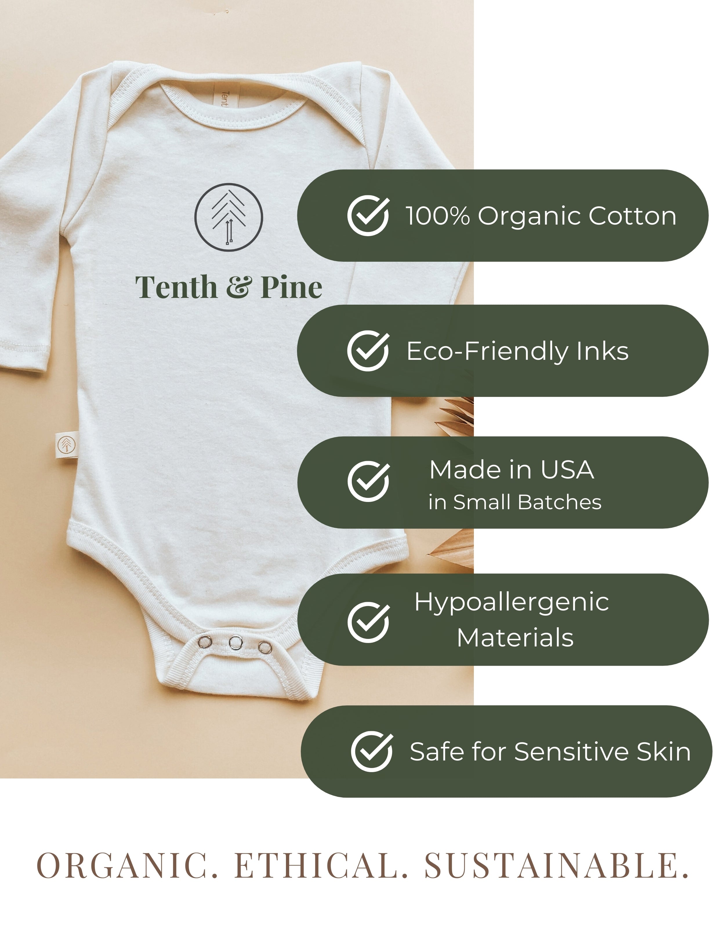 Snowman Organic Baby Bodysuit Long Sleeve