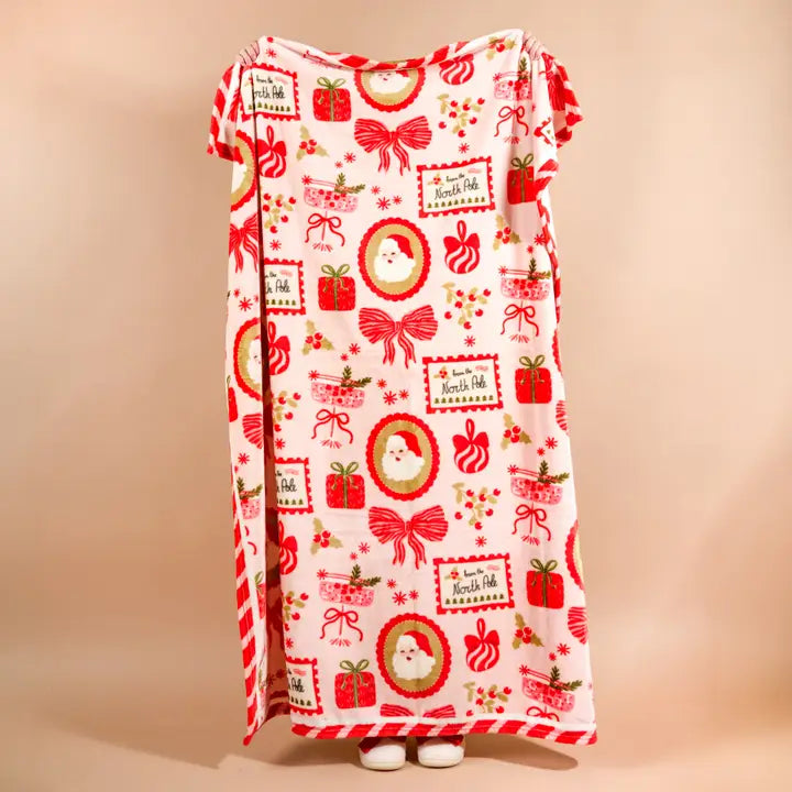 Snuggle Up Plush Blanket-Mistletoe Magic