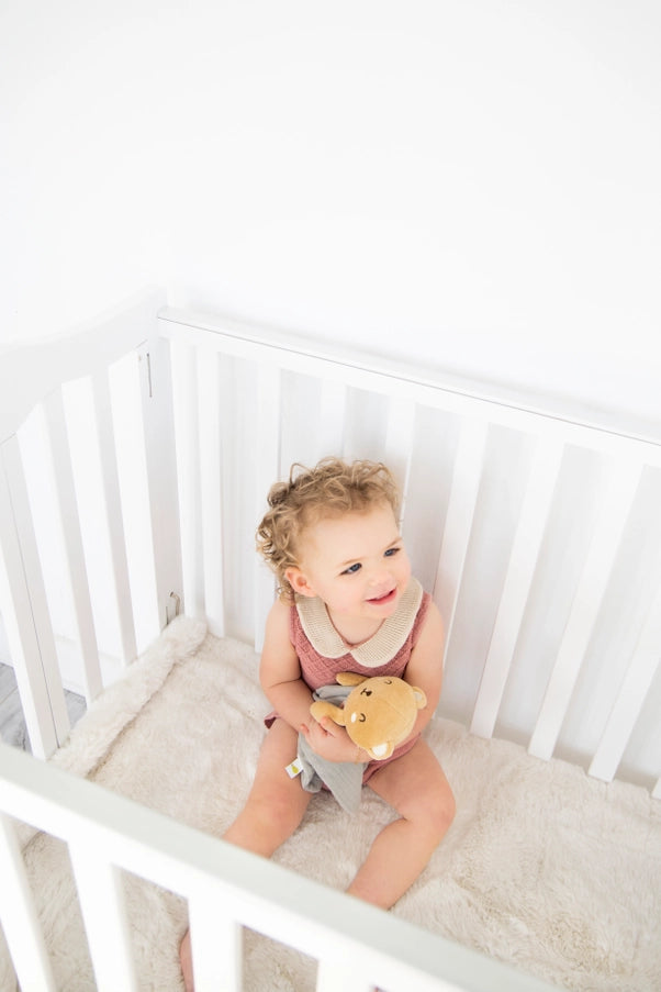 Bear Baby Lovey Snuggle Blanket, Organic Cotton Muslin
