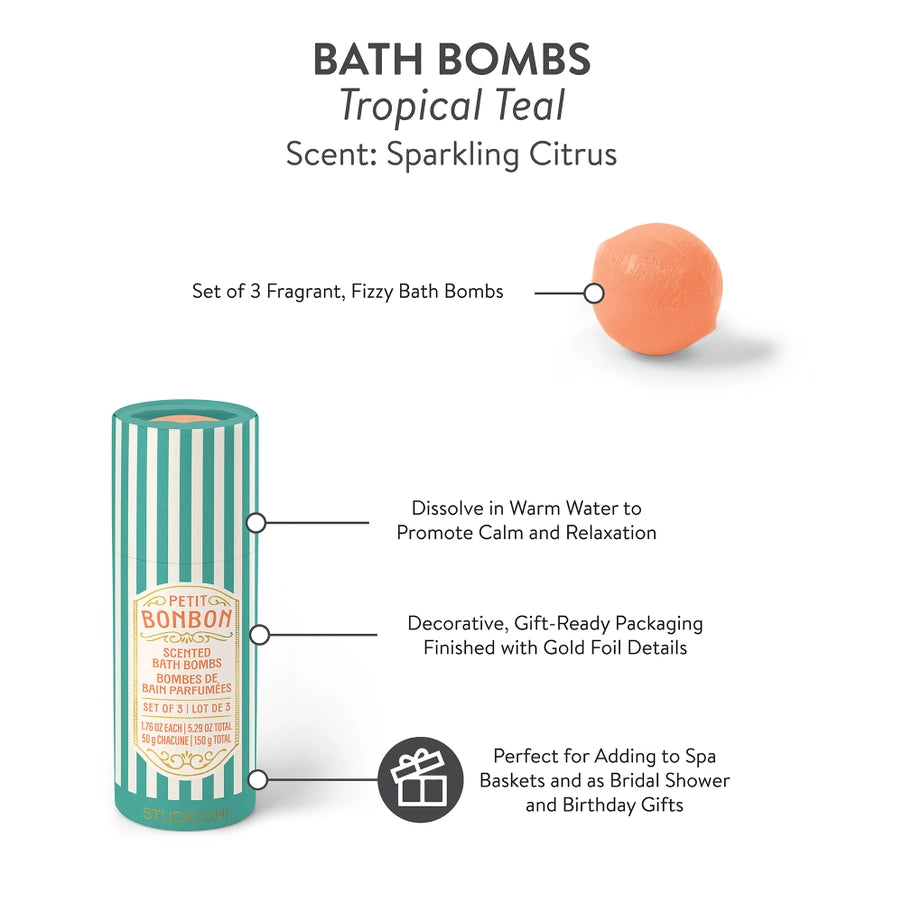 Petit Bonbon Dreamy Teal Bath Bombs