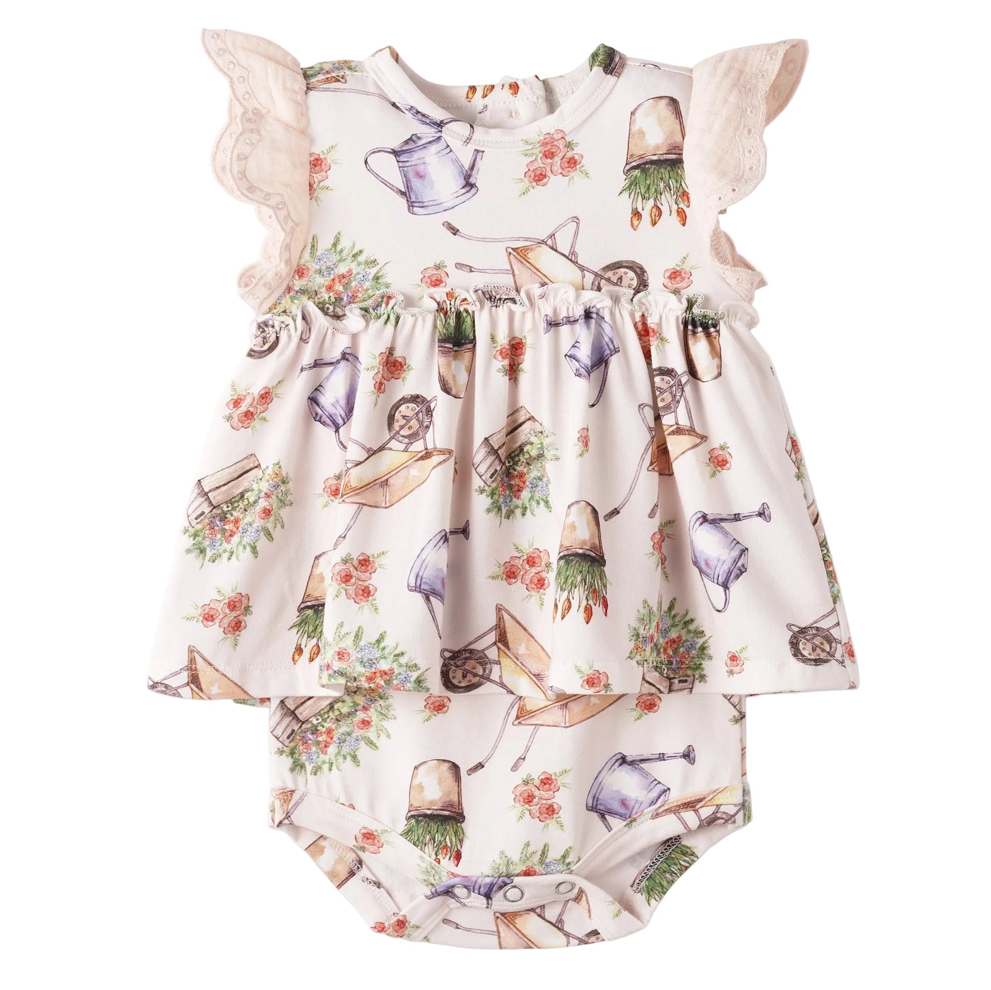 Sweet Garden Skirted Bodysuit – Bamboo Baby Outfit