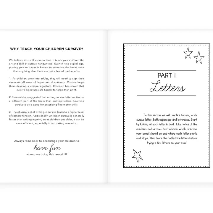 The Cursive Handwriting Workbook For Kids