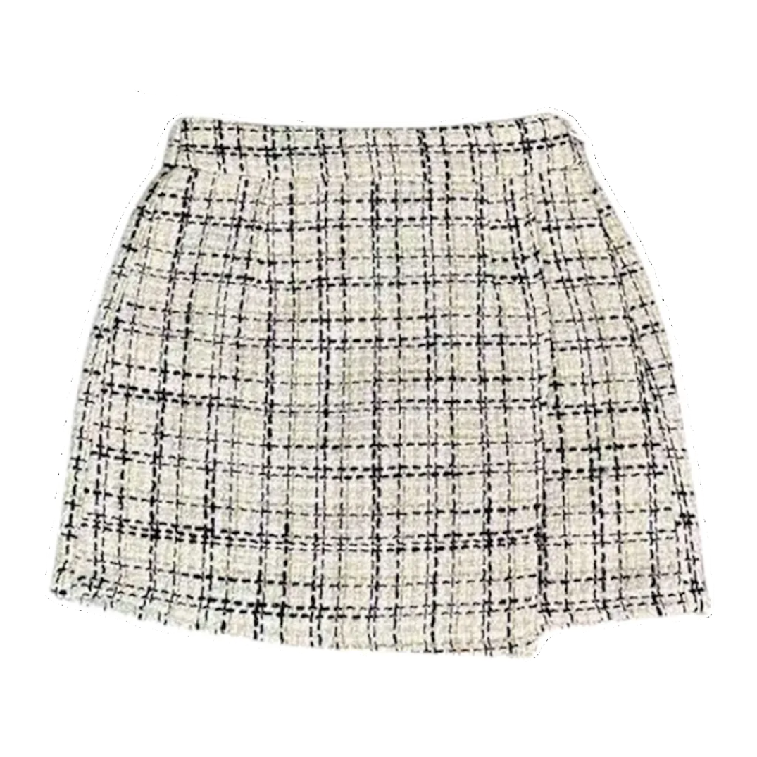 AA Black, white and gold Tweed Ruffle Skort