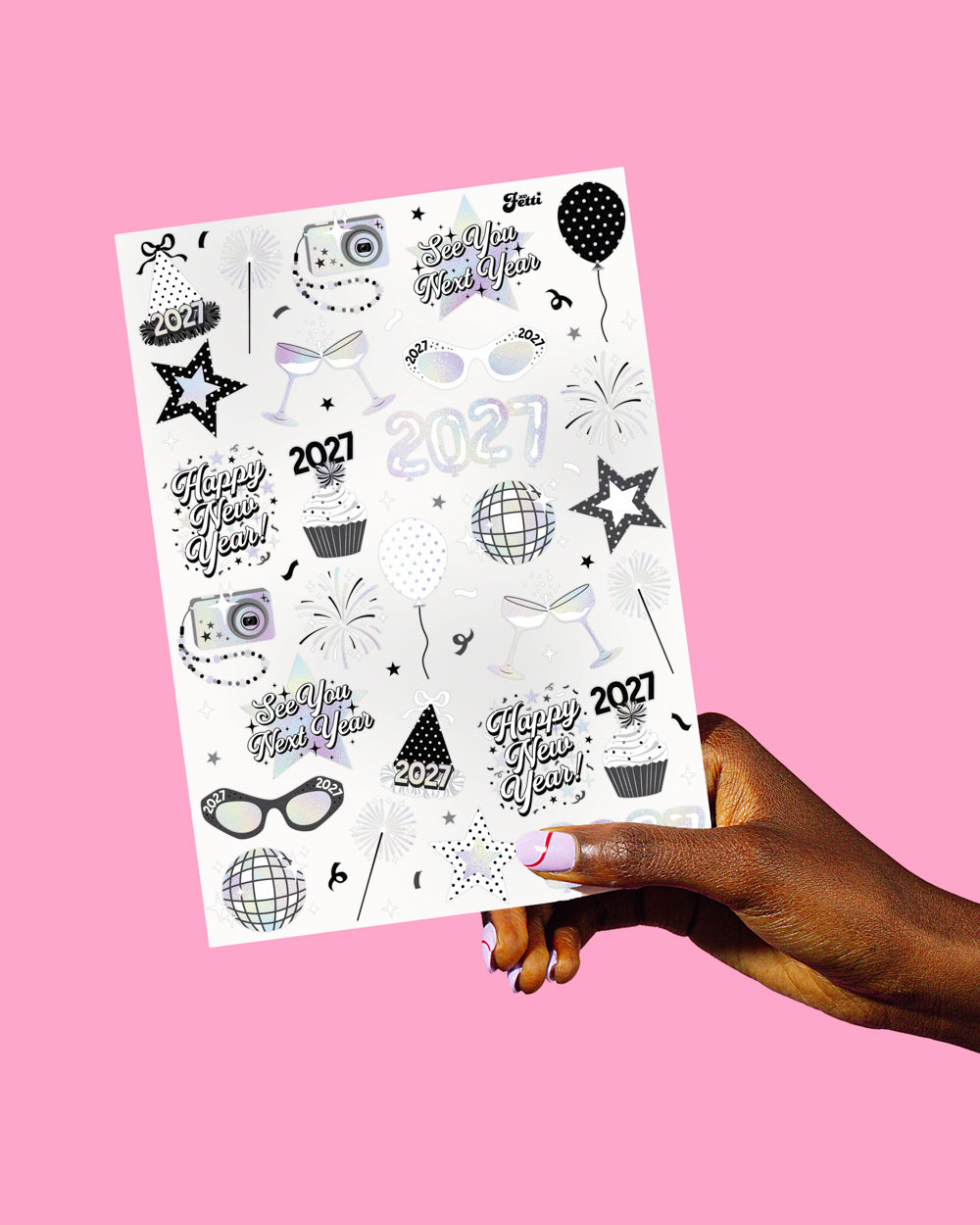 2027 NYE Disco Tats - 56 temporary tattoos