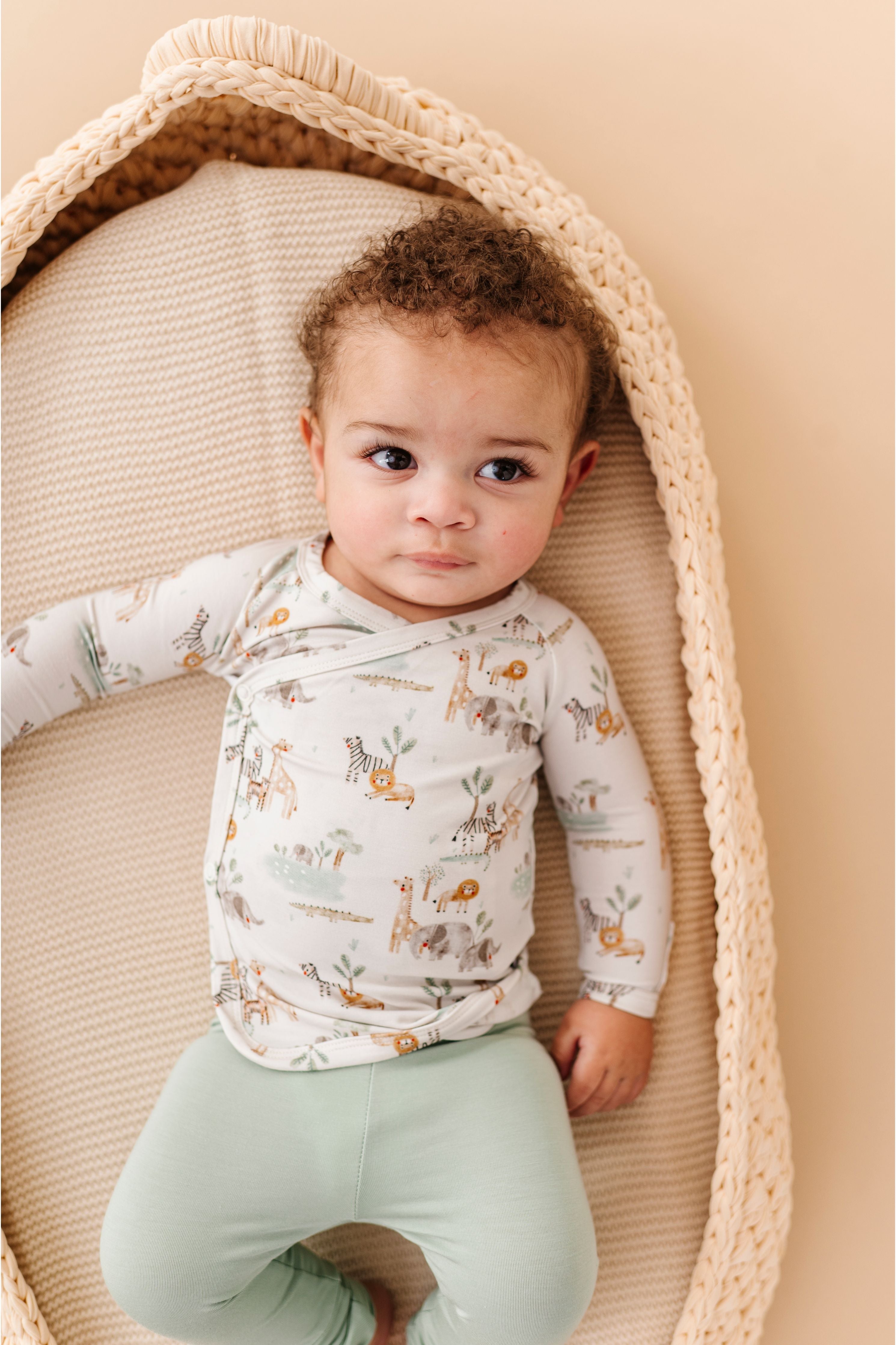 Take Me Home Bamboo Set – Soft Savannah Newborn Outfit (3-Piece)