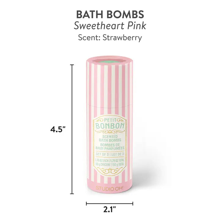 Petit Bonbon Sweetheart Pink Bath Bombs
