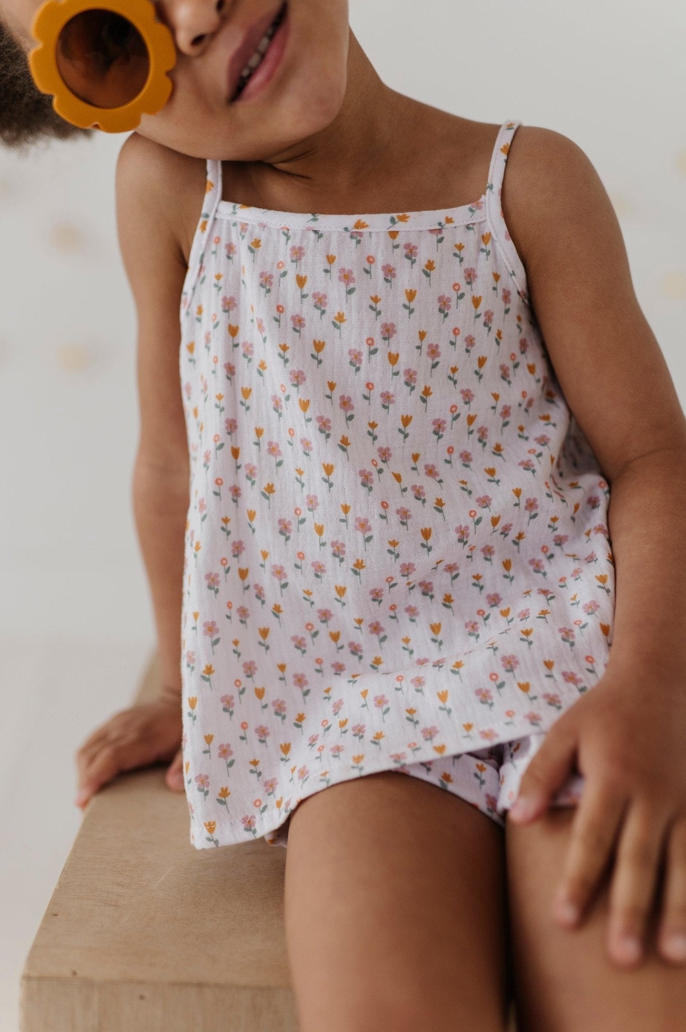 Girl's Gauze Tank & Short Set