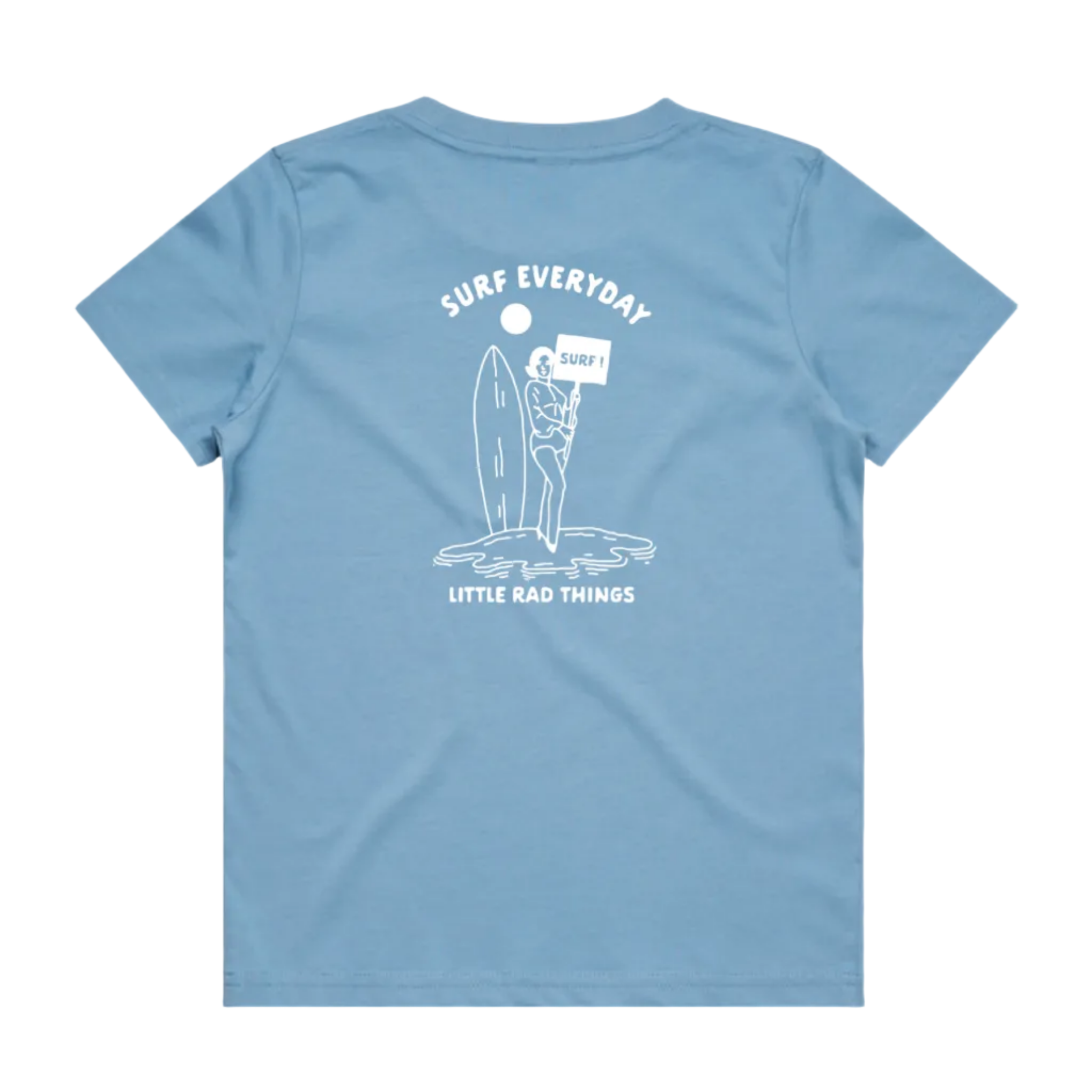 SURFS UP GIRL TEE - CLOUD BLUE