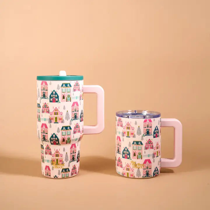 20 oz Lifestyle Flip Straw Tumbler-Sugarplum Lane