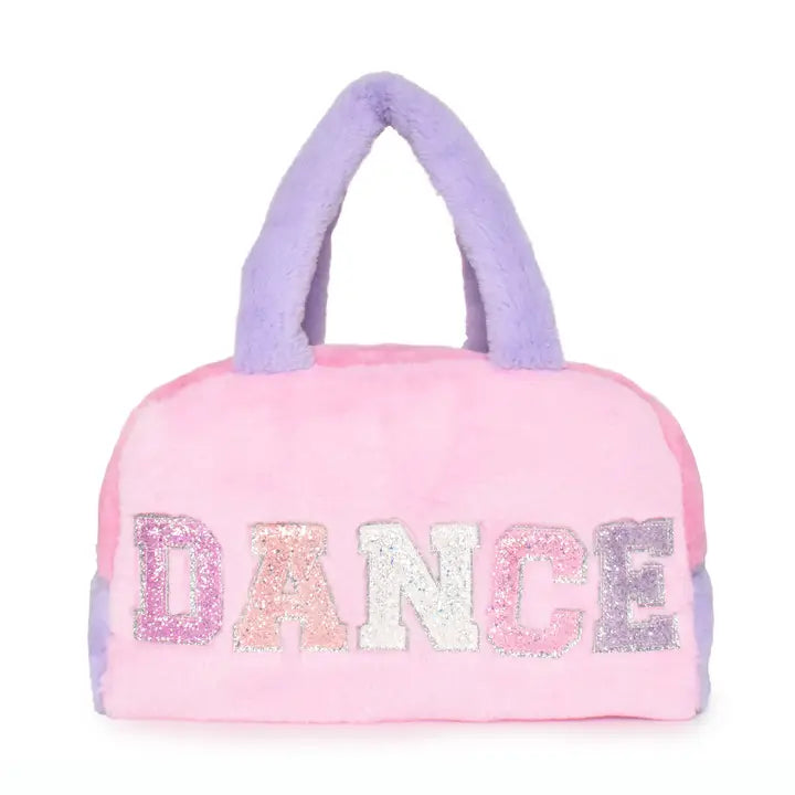 Color Block Plush "Dance" Medium Duffle Bag