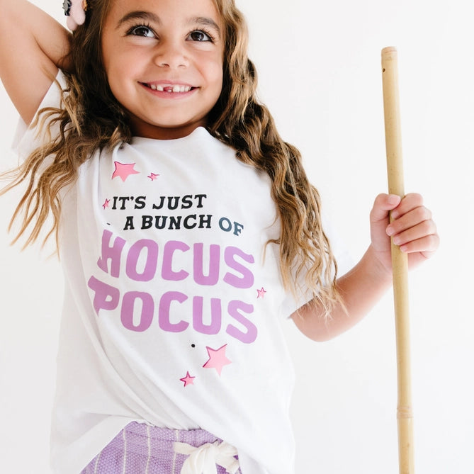 It's Just A Bunch of Hocus Pocus Witch Halloween Kids Shirt