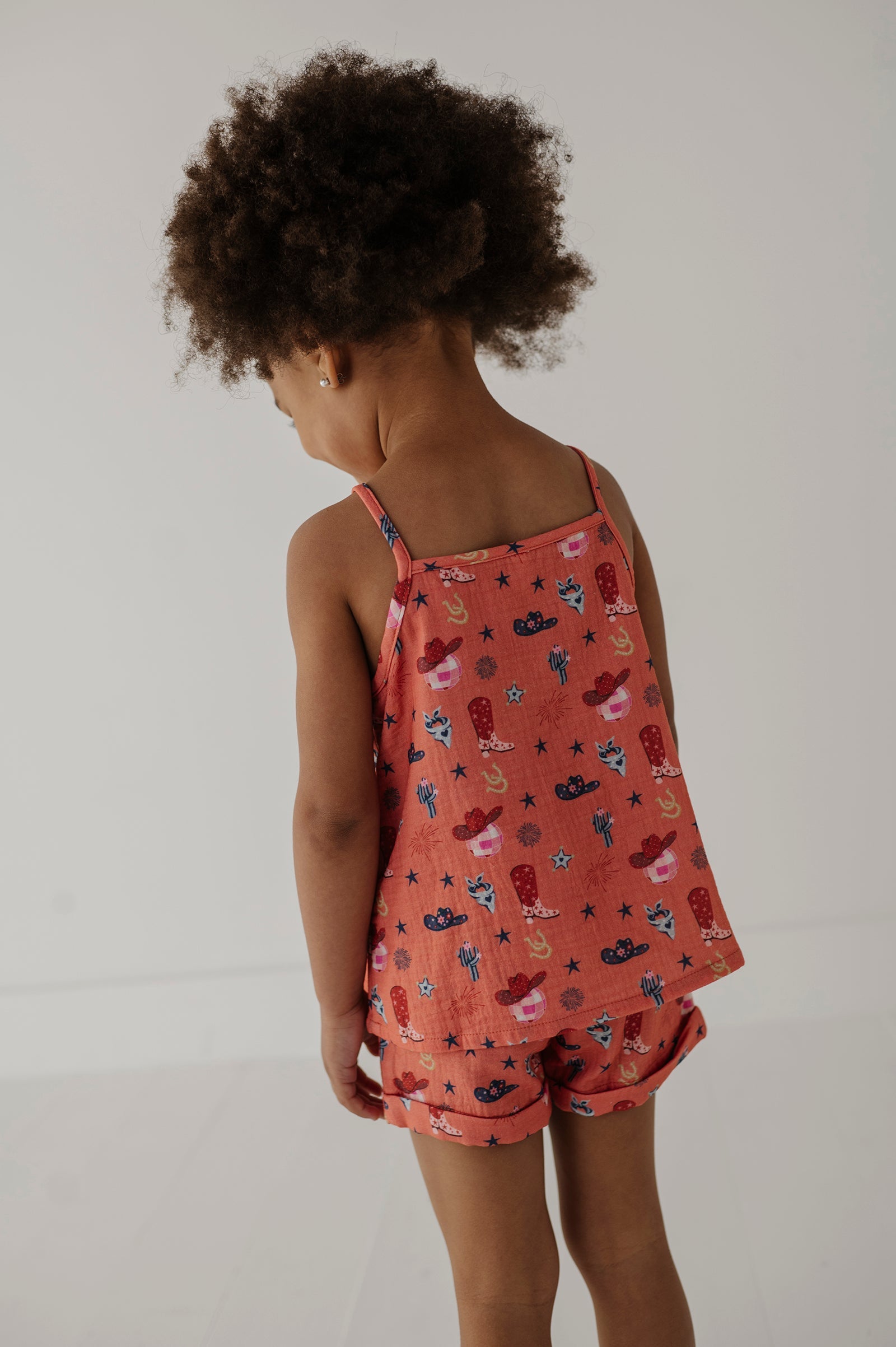 Girl's Gauze Tank & Short Set
