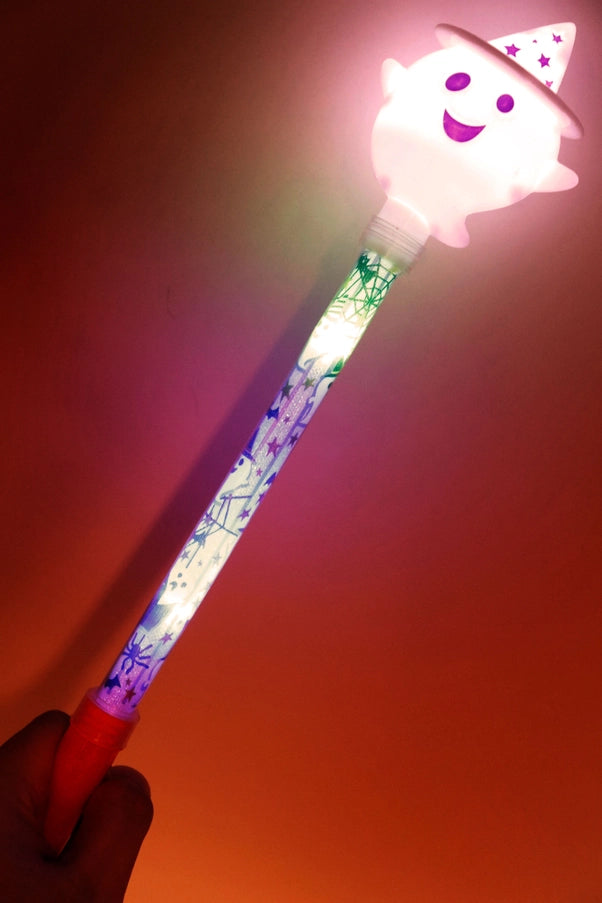 Ghost Pumpkin Head Colorful Led Light-Up Wand
