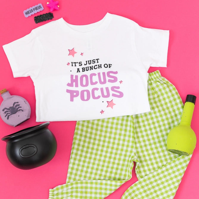It's Just A Bunch of Hocus Pocus Witch Halloween Kids Shirt