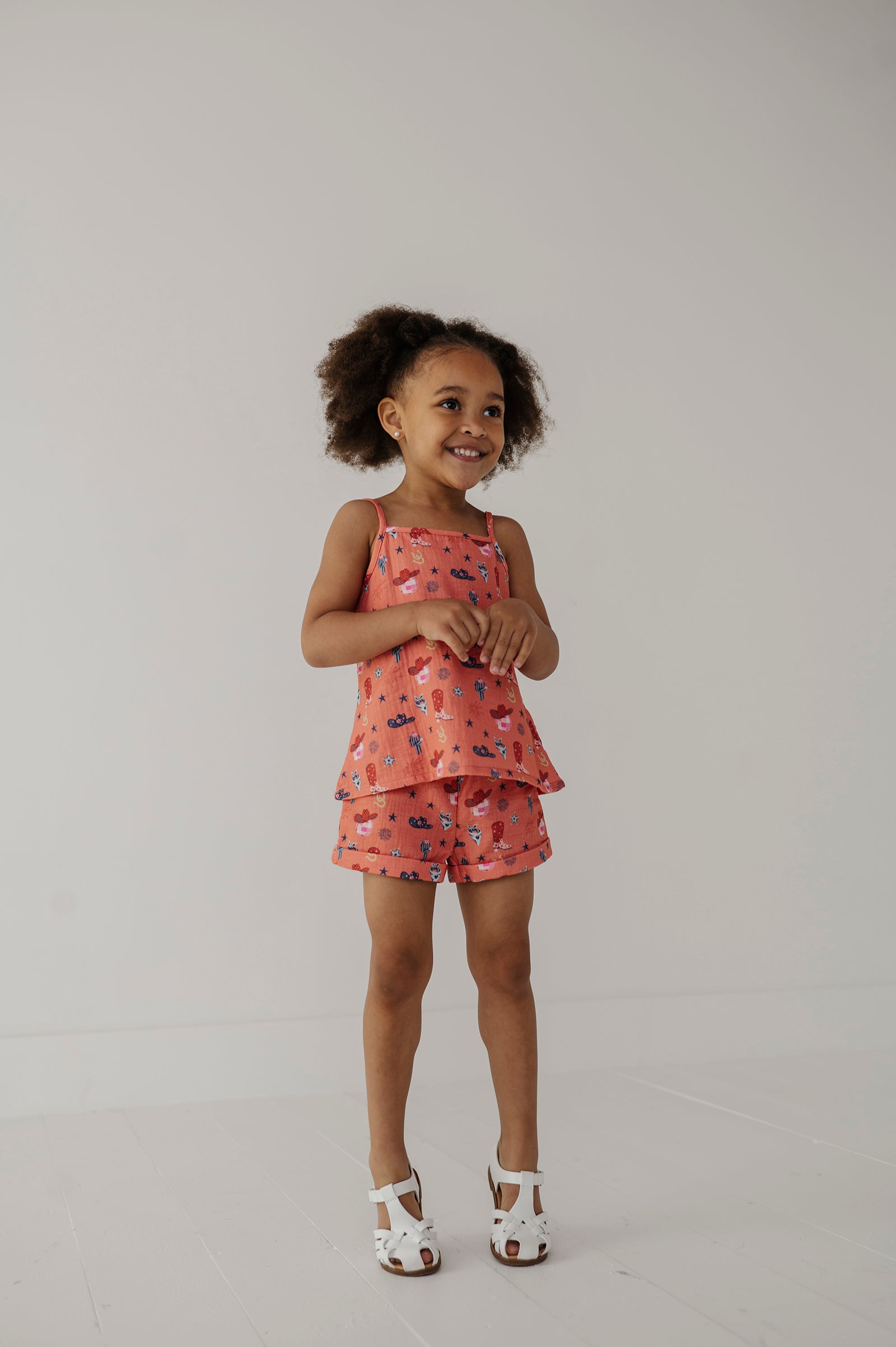 Girl's Gauze Tank & Short Set