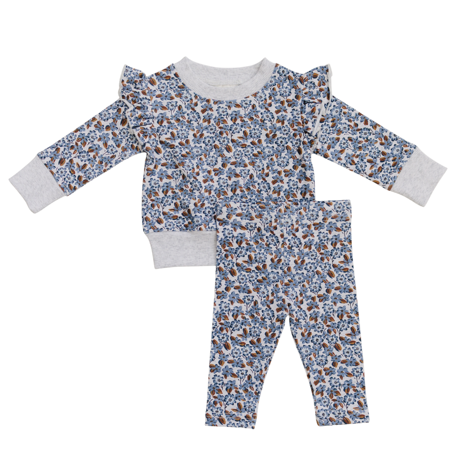 Blue Meadow Ruffle French Terry Set