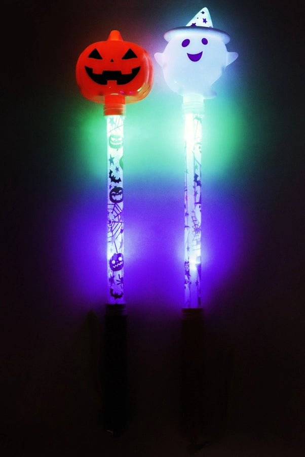 Ghost Pumpkin Head Colorful Led Light-Up Wand
