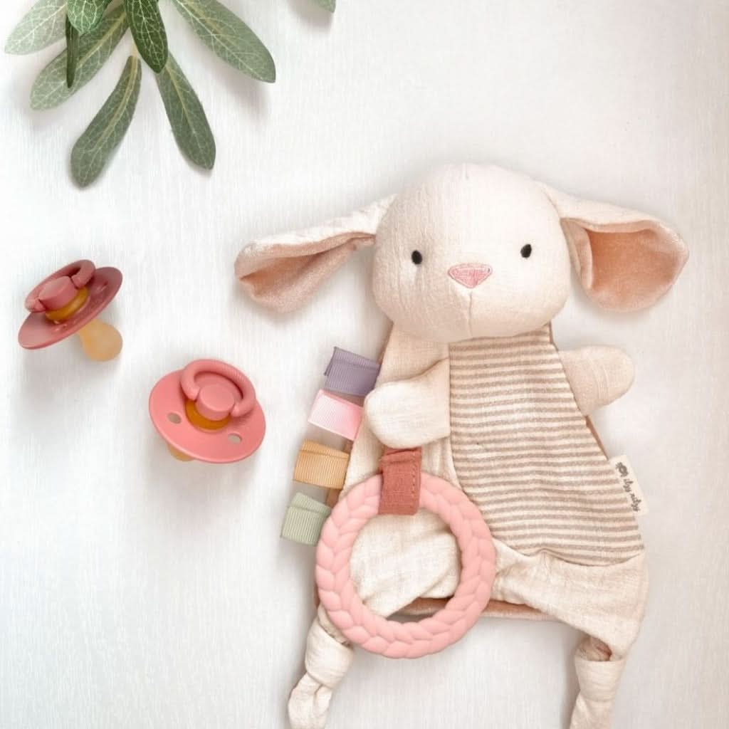 Bitzy Crinkle™ Sensory Toy with Teether - Bunny