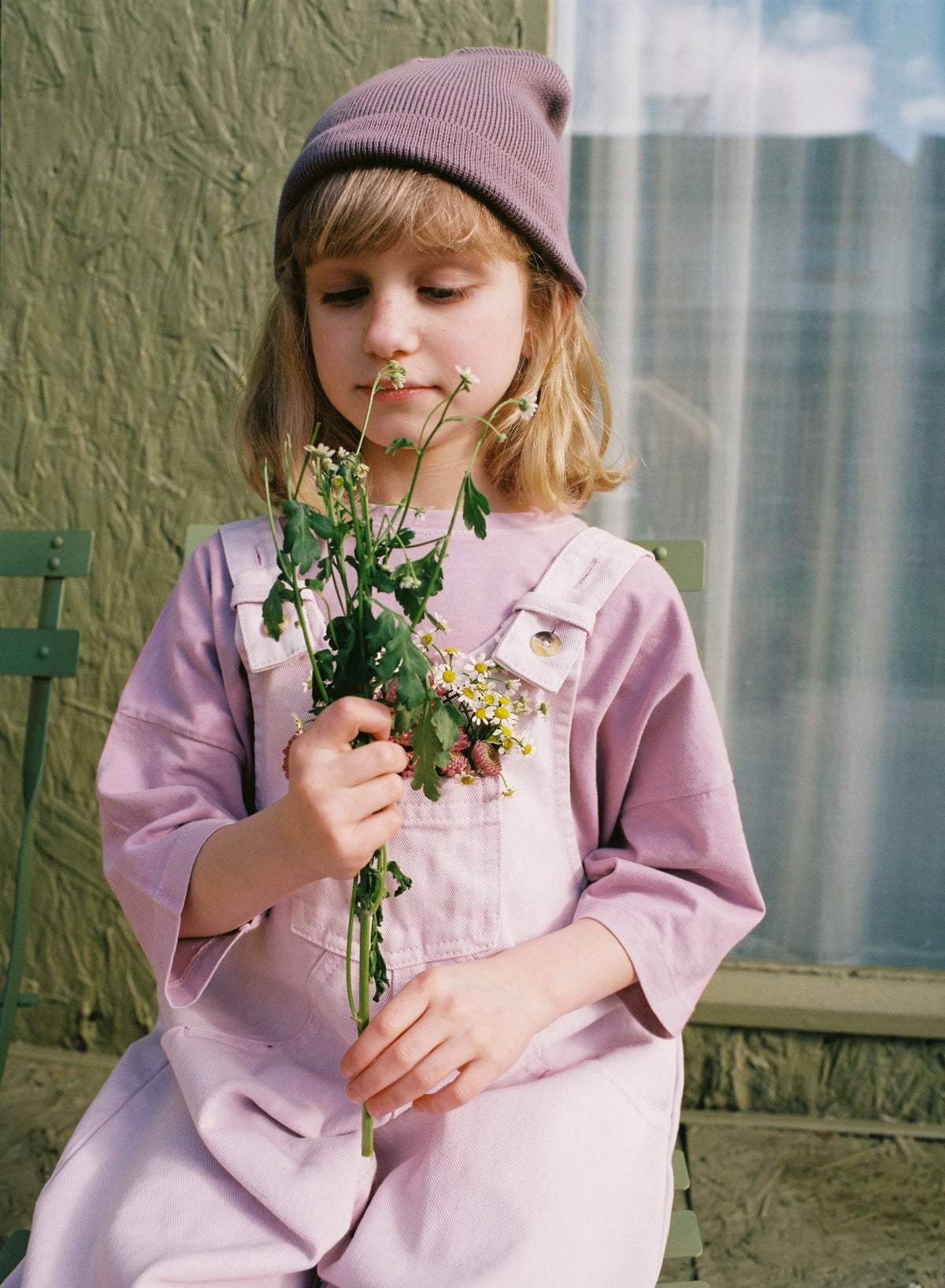 The Oversized Denim Dungaree Kids | Mineral Dyed