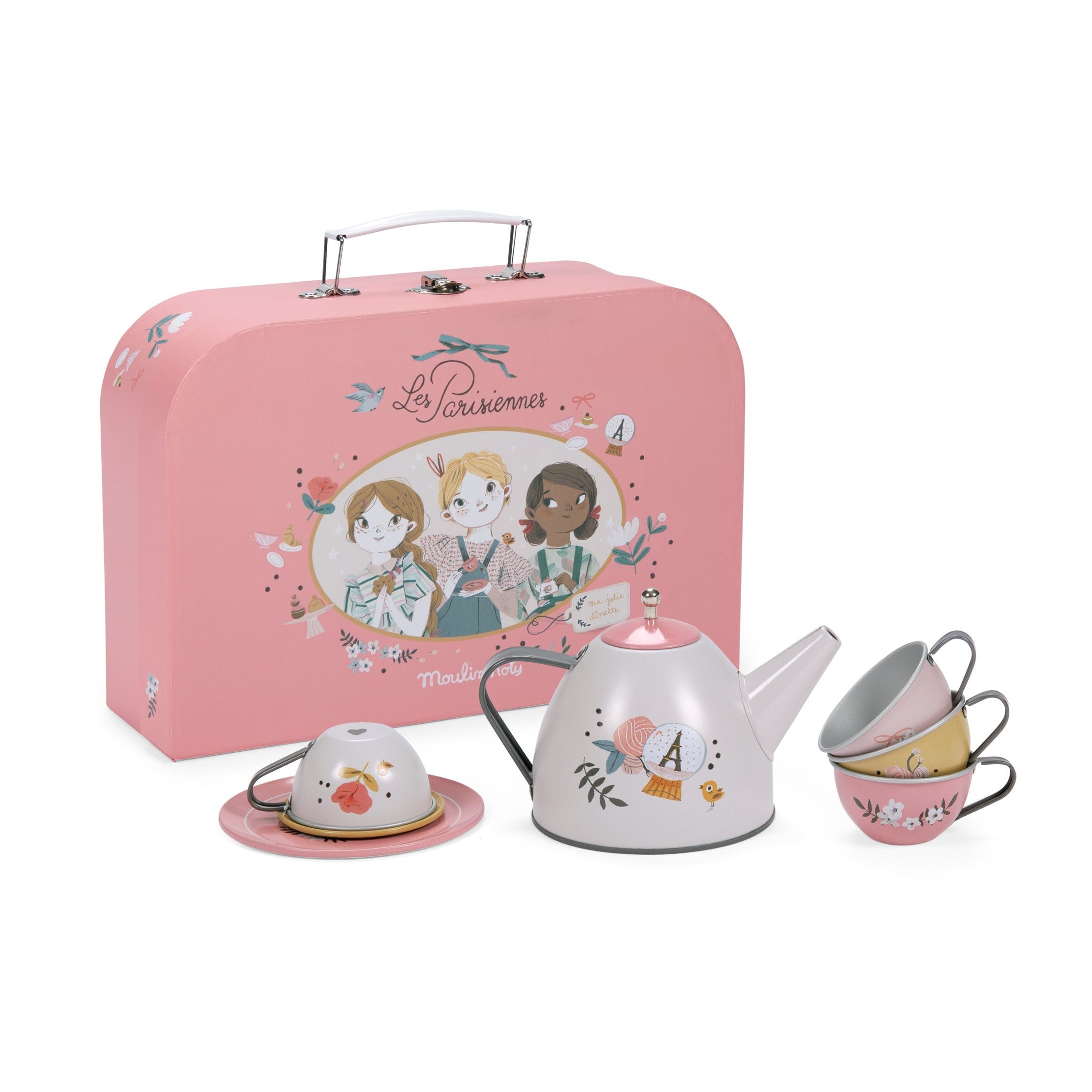 Suitcase - New Tea Party Metal Set The Parisiennes
