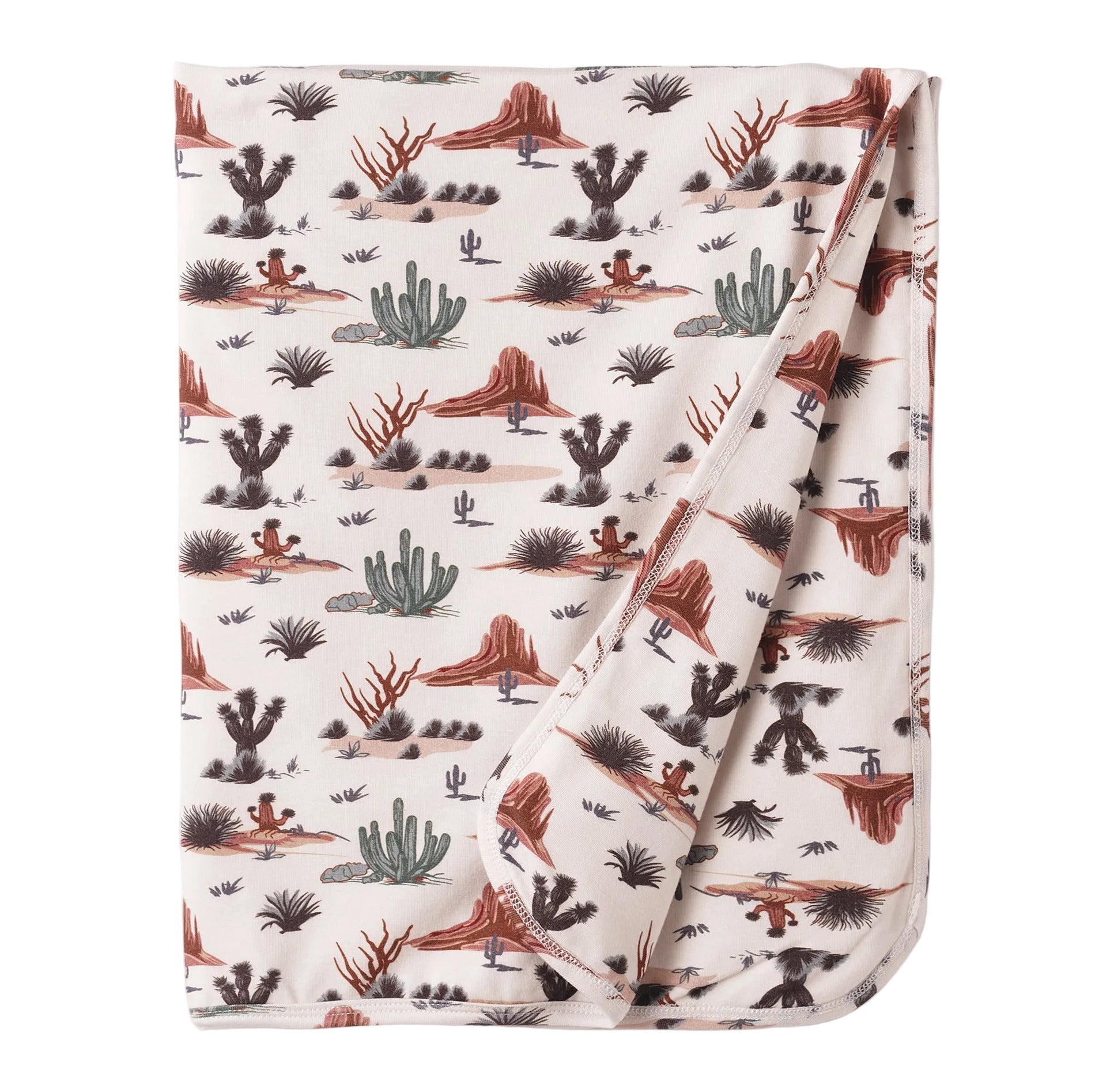 Cactus Trails Baby Stroller Blanket – Soft Bamboo Southwest