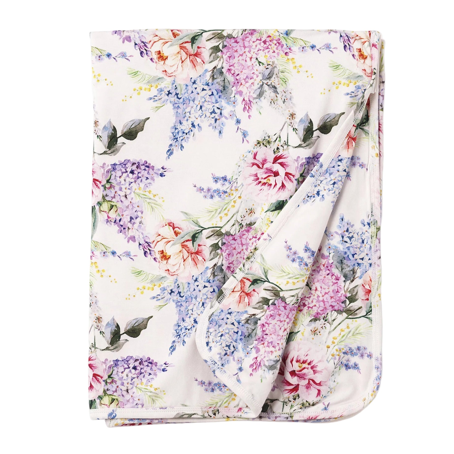 Dream Blossom Soft Bamboo Stroller Blanket with Floral Print