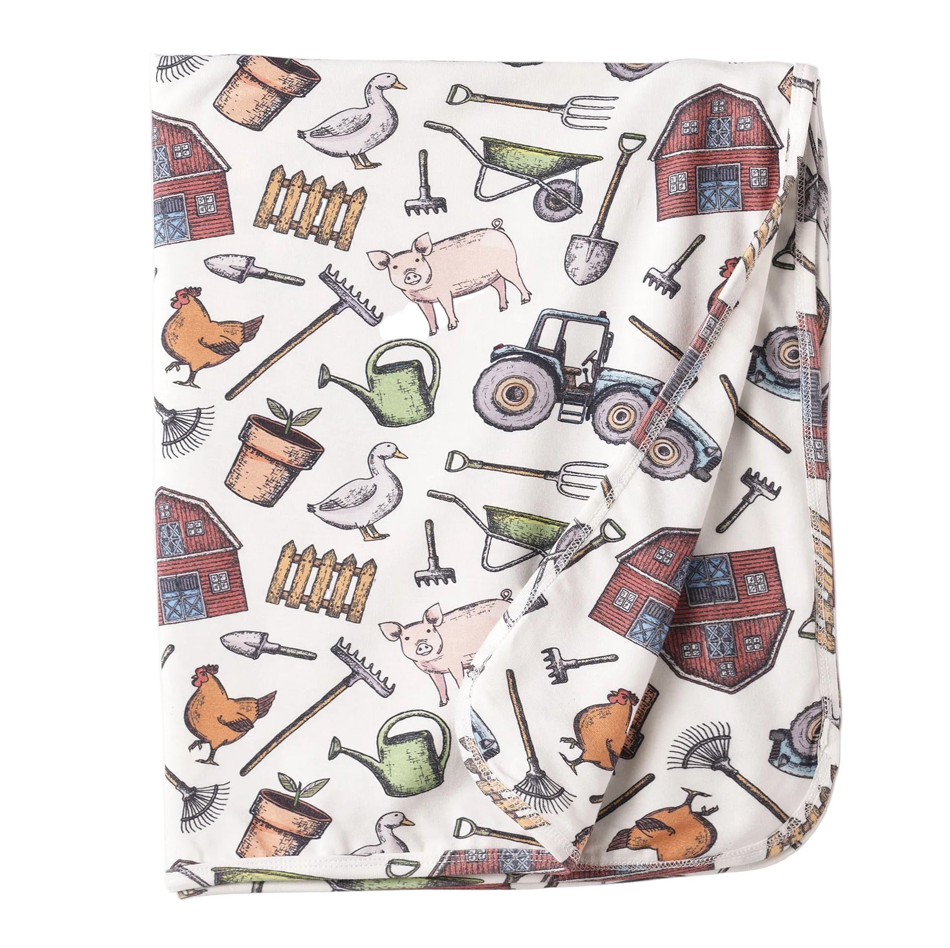 Farmer's Market Baby Stroller Blanket - Soft Bamboo